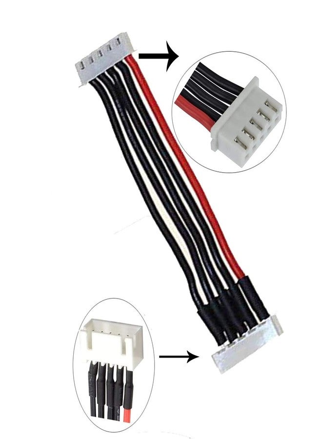 LinsyRC 10pcs 4S 5Pins Balance Extension Cable JST-XH Connector Male to Female Plug RC Lipo Adapter with 5.9inch 22AWG Silicone Wire (4S 5Pins) - Image 2